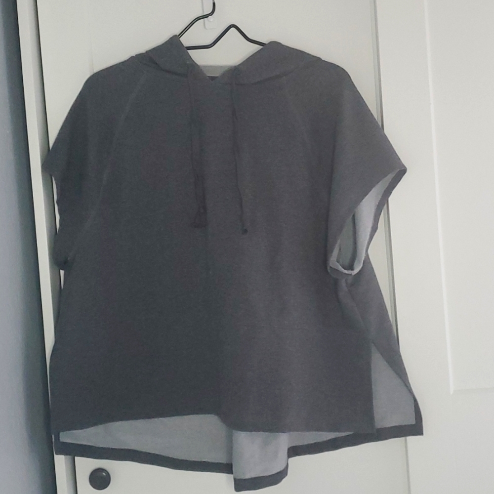 Avia Gray Crop Top Hoodie Large
